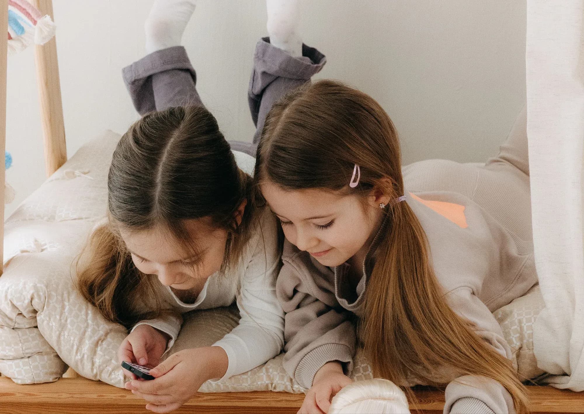 Child playing with her friend