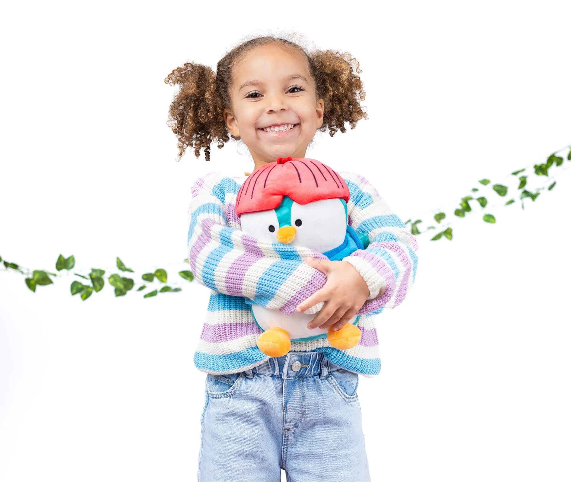 Girl playing with Springer Curio AI Toy