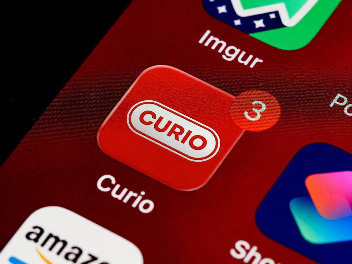 Curio App on Screen