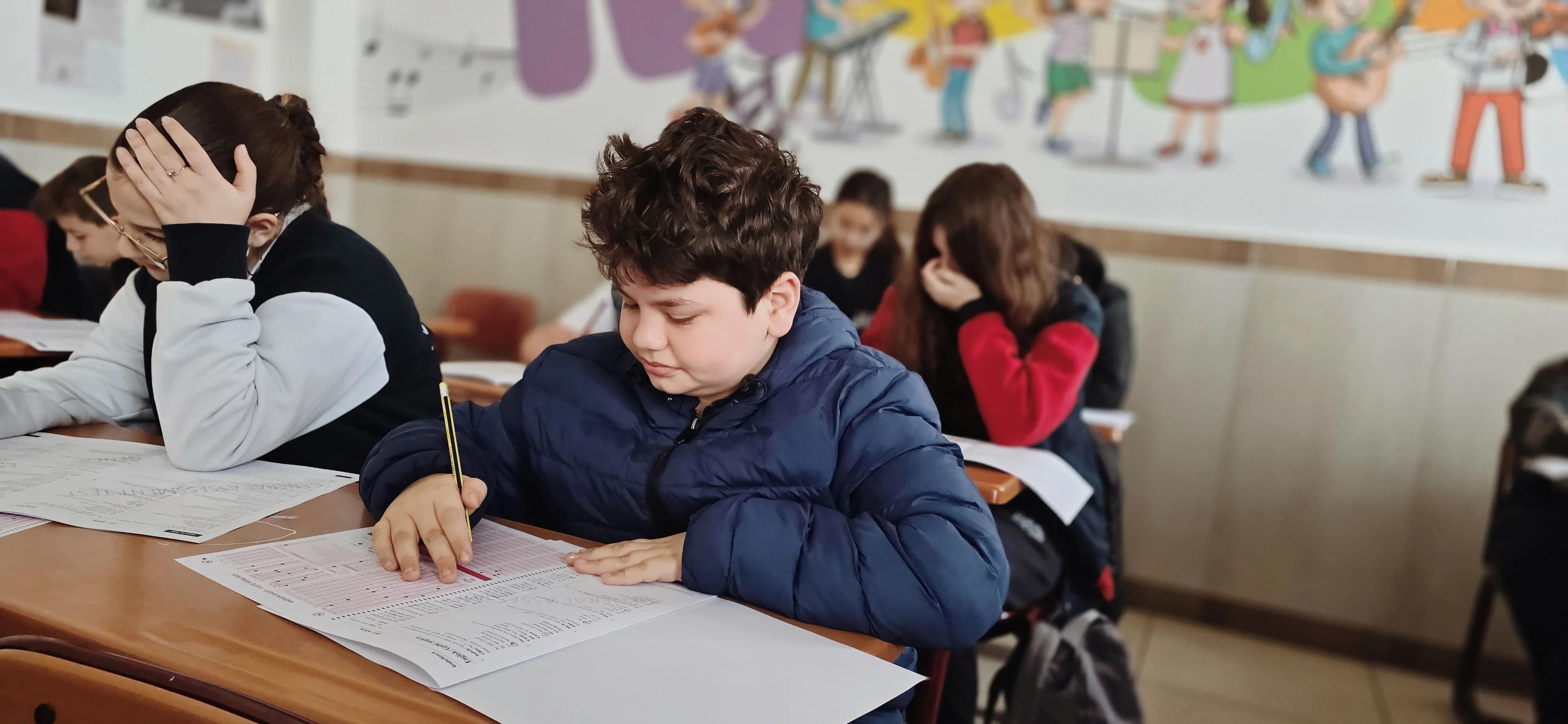 Kids learning in class